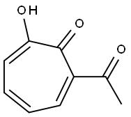2,4,6-Cycloheptatrien-1-one, 2-acetyl-7-hydroxy- (9CI) Struktur