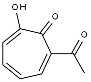 2,4,6-Cycloheptatrien-1-one, 2-acetyl-7-hydroxy- (9CI) 化学構造式