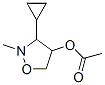 4-Isoxazolidinol,3-cyclopropyl-2-methyl-,acetate(ester)(9CI) Struktur