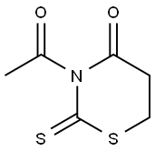 4H-1,3-Thiazin-4-one,  3-acetyltetrahydro-2-thioxo- 化学構造式