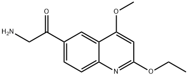 2-aMino-1-(2-ethoxy-4-Methoxyquinolin-6-yl)ethanone 化学構造式