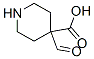 4-Piperidinecarboxylic acid, 4-formyl- (9CI) Structure