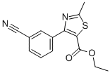 4-(3-CYANOPHENYL)-2-METHYL-5-THIAZOLECARBOXYLIC ACID ETHYL ESTER 结构式