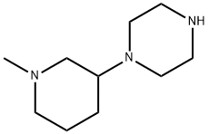 Piperazine, 1-(1-methyl-3-piperidinyl)- (9CI) Structure