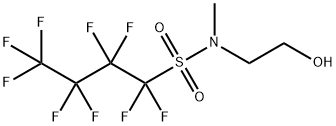 1,1,2,2,3,3,4,4,4-ノナフルオロ-N-(2-ヒドロキシエチル)-N-メチル-1-ブタンスルホンアミド 化学構造式