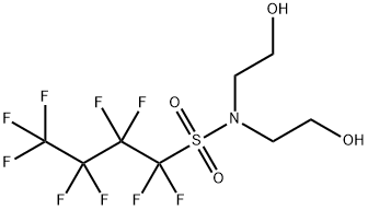1,1,2,2,3,3,4,4,4-nonafluoro-N,N-bis(2-hydroxyethyl)butane-1-sulphonamide Struktur