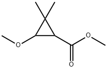 Cyclopropanecarboxylic acid, 3-methoxy-2,2-dimethyl-, methyl ester (9CI) Struktur
