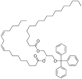 [S,(+)]-2-O-Linoleoyl-1-O-stearoyl-3-O-trityl-L-glycerol 结构式