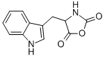 4-(1H-インドール-3-イルメチル)-2,5-オキサゾリジンジオン 化学構造式