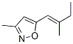 Isoxazole, 3-methyl-5-[(1E)-2-methyl-1-butenyl]- (9CI) Struktur