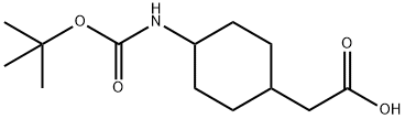 Cyclohexaneacetic acid, 4-[[(1,1-dimethylethoxy)carbonyl]amino]- (9CI) Struktur