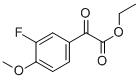 3-フルオロ-4-メトキシベンゾイルぎ酸エチル 化学構造式