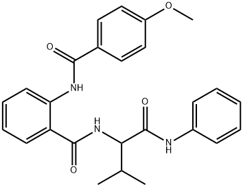 Benzamide, 2-[(4-methoxybenzoyl)amino]-N-[2-methyl-1-[(phenylamino)carbonyl]propyl]- (9CI) Structure