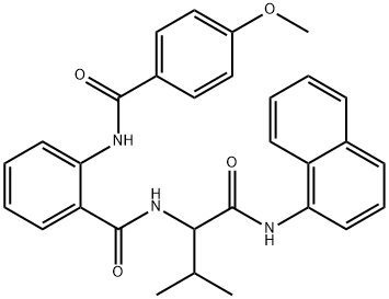 Benzamide, 2-[(4-methoxybenzoyl)amino]-N-[2-methyl-1-[(1-naphthalenylamino)carbonyl]propyl]- (9CI),345244-55-5,结构式