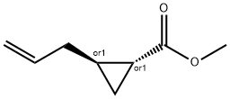 Cyclopropanecarboxylic acid, 2-(2-propenyl)-, methyl ester, trans- (9CI) Structure