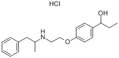 alpha-ethyl-4-[2-[(1-methyl-2-phenylethyl)amino]ethoxy]benzyl alcohol hydrochloride  Struktur