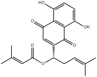 BETA,BETA-二甲基丙烯酰阿卡宁,34539-65-6,结构式