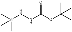 Hydrazinecarboxylic acid, 2-(trimethylsilyl)-, 1,1-dimethylethyl ester (9CI) Struktur