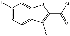 3-クロロ-6-フルオロベンゾ[B]チオフェン-2-カルボニルクロライド 塩化物 化学構造式