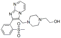 4-[2-[2-(Methylsulfonyl)phenyl]imidazo[1,2-a]pyrimidin-3-ylmethyl]-1-piperazineethanol,3458-58-0,结构式