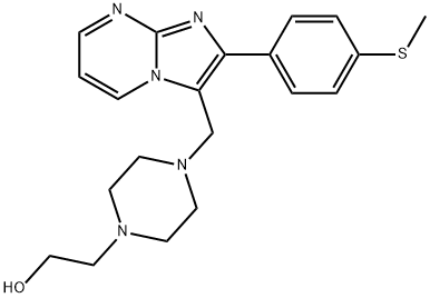 4-[[2-[4-(Methylthio)phenyl]imidazo[1,2-a]pyrimidin-3-yl]methyl]-1-piperazineethanol|