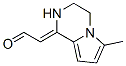 Acetaldehyde, (3,4-dihydro-6-methylpyrrolo[1,2-a]pyrazin-1(2H)-ylidene)- (9CI) Struktur