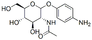 4-aminophenyl-2-acetamido-2-deoxyglucoside Structure