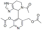 1H-Imidazo[4,5-c]pyridine,  5-acetyl-4-[3-(acetyloxy)-5-[(acetyloxy)methyl]-2-methyl-4-pyridinyl]-4,5,6,7-tetrahydro-  (9CI) 化学構造式