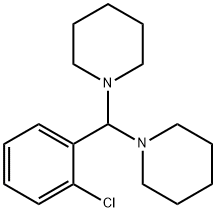 1,1'-[(2-クロロフェニル)メチレン]ビスピペリジン 化学構造式