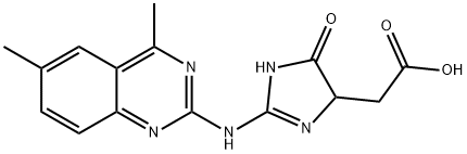 [2-(4,6-DIMETHYL-QUINAZOLIN-2-YLAMINO)-5-OXO-4,5-DIHYDRO-1H-IMIDAZOL-4-YL]-ACETIC ACID 结构式