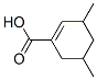 1-Cyclohexene-1-carboxylic acid, 3,5-dimethyl- (9CI) 化学構造式