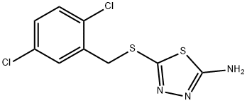 5-[(2,5-Dichlorobenzyl)thio]-1,3,4-thiadiazol-2-amine|