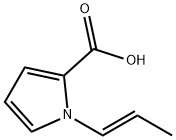 1-[(E)-1-プロペニル]-1H-ピロール-2-カルボン酸 化学構造式