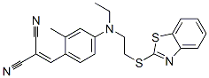 [[4-[[2-(2-benzothiazolylthio)ethyl]ethylamino]-2-methylphenyl]methylene]malononitrile|