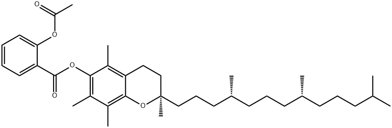 [2R-[2R*(4R*,8R*)]]-3,4-dihydro-2,5,7,8-tetramethyl-2-(4,8,12-trimethyltridecyl)-2H-1-benzopyran-6-yl 2-acetoxybenzoate Structure