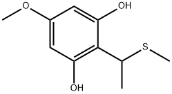 1,3-Benzenediol, 5-methoxy-2-[1-(methylthio)ethyl]- (9CI) 化学構造式