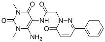 1(6H)-Pyridazineacetamide,  N-(6-amino-1,2,3,4-tetrahydro-1,3-dimethyl-2,4-dioxo-5-pyrimidinyl)-6-oxo-3-phenyl- Struktur