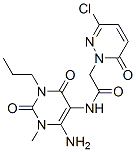1(6H)-Pyridazineacetamide,  N-(6-amino-1,2,3,4-tetrahydro-1-methyl-2,4-dioxo-3-propyl-5-pyrimidinyl)-3-chloro-6-oxo-,346407-26-9,结构式