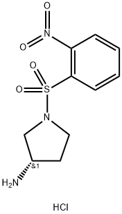 (S)-1-(2-NITRO-BENZENESULFONYL)-PYRROLIDIN-3-YLAMINE HYDROCHLORIDE Structure