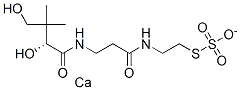 Thiosulfuric acid (H2S2O3), S-2-3-(2R)-2,4-dihydroxy-3,3-dimethyl-1-oxobutylamino-1-oxopropylaminoethyl ester, calcium salt (2:1) Struktur