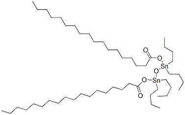 1,1,3,3-tetrabutyl-1,3-bis[(1-oxooctadecyl)oxy]distannoxane  Structure