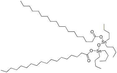 1,1,3,3-tetrabutyl-1,3-bis[(1-oxooctadecyl)oxy]distannoxane  Struktur