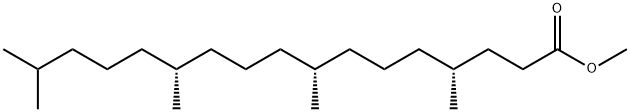 (4R,8R,12R)-4,8,12,16-テトラメチルヘプタデカン酸メチル 化学構造式