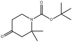 2,2-DiMethyl-4-oxopiperidine-1-carboxylic acid tert-butyl ester 化学構造式