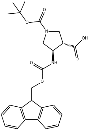 (3S,4R)-1-[(tert-butoxy)carbonyl]-4-{[(9H-fluoren-9-ylmethoxy)carbonyl]amino}pyrrolidine-3-carboxylic acid