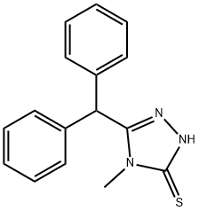 5-二苯甲基-4-甲基-4H-1,2,4-三唑-3-硫醇, 346638-17-3, 结构式