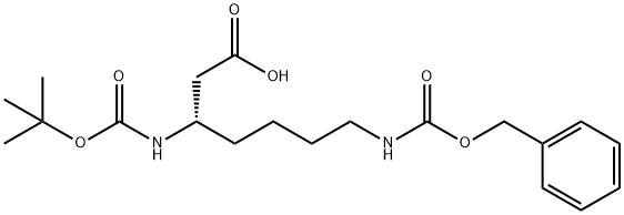 BOC-L-BETA-HOMOLYSINE(CBZ) 化学構造式