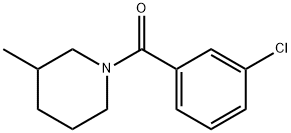 1-(3-Chlorobenzoyl)-3-Methylpiperidine, 97% Structure