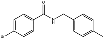 4-溴-N-(4-甲基苄基)苯甲酰胺, 346696-13-7, 结构式