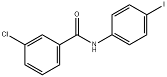 3-氯-N-(4-碘代苯基)苯甲酰胺 结构式